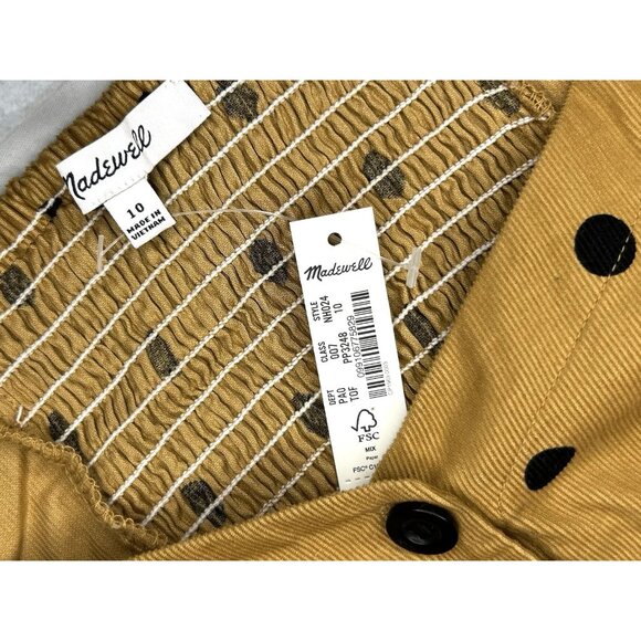 Madewell Corduroy Sweetheart Polka Dot Top Womens 10 Corset Coquette Cottagecore - Picture 11 of 16